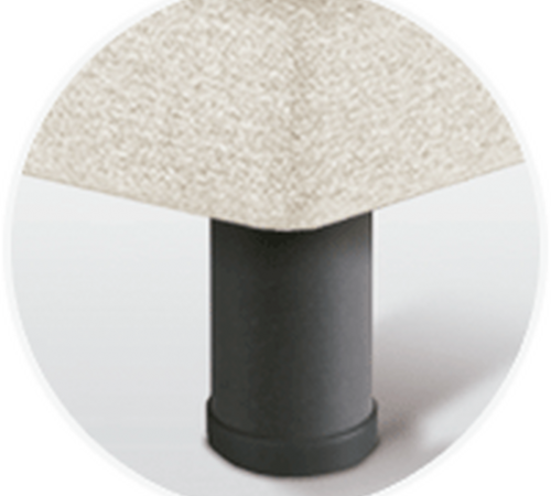 Pieds Sonpura Metálica Cilíndrica Gris 15 cm